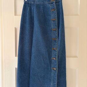 Christina Blue Denim A-Line Skirt
